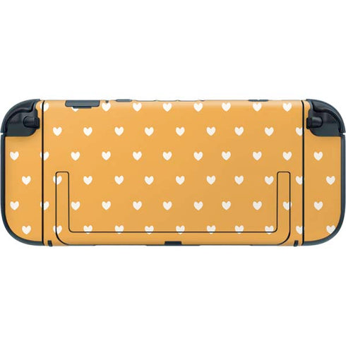 Yellow and White Hearts Nintendo Switch 2 (2025) with Joy-Con Skin